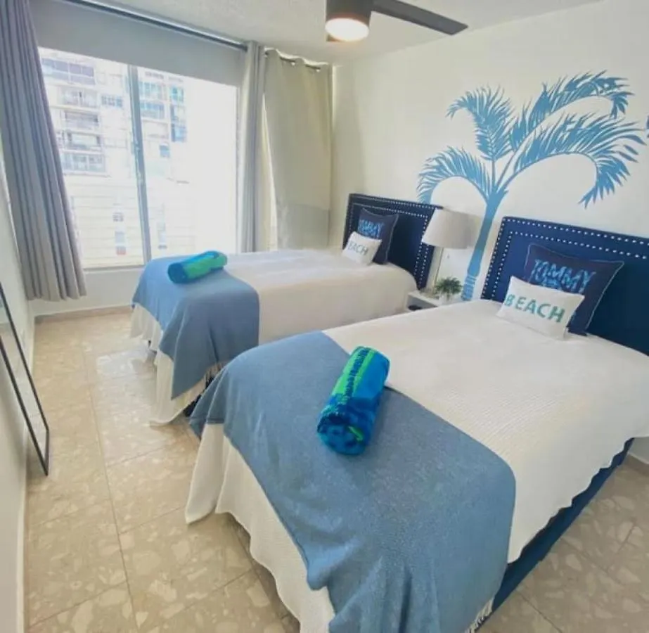 Tatil Evi Pool Beachfront 2 Bedroom Condado Beach San Juan